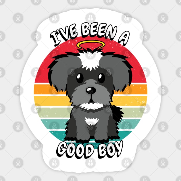 Cute schnauzer dog is a good boy Sticker by Pet Station